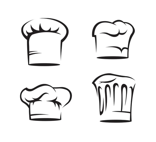 Conjunto de sombreros de chef — Archivo Imágenes Vectoriales