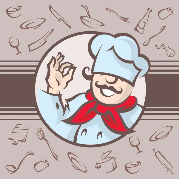 Ілюстрація шеф кухаря — стоковий вектор