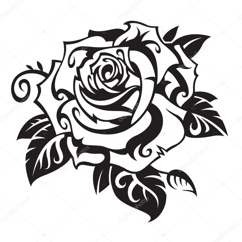 Alexkava 9980355   Depositphotos 9980355 Stock Illustration Black Rose 