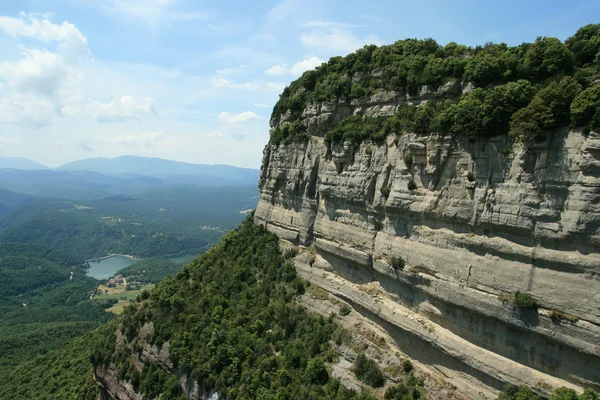 stock image Tavertet mountains with reservoir.