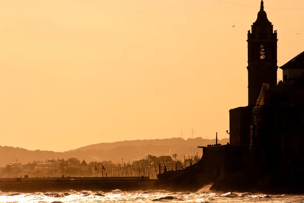 Západ slunce v Středozemním moři — Stock fotografie