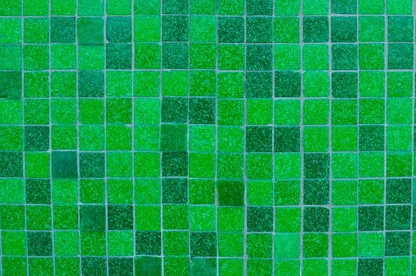 Yeşil mozaik döşeme arka planı — Stok fotoğraf