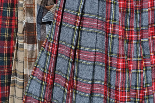 Kilt-Röcke mit mehreren Farben — Stockfoto