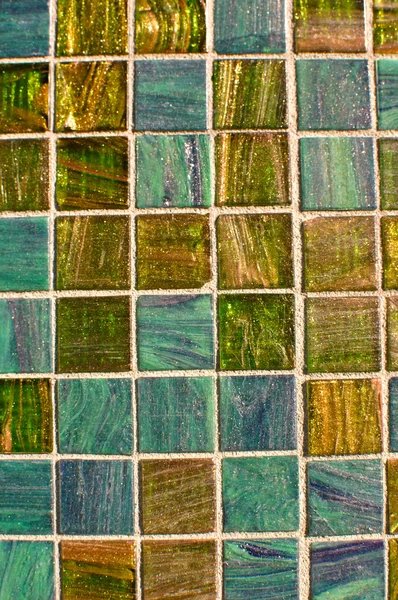 蓝色和绿色的多彩色瓷砖马赛克 — 图库照片