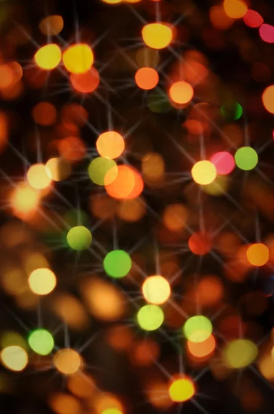 Rode lichten van Kerstmis met sparkles — Stockfoto
