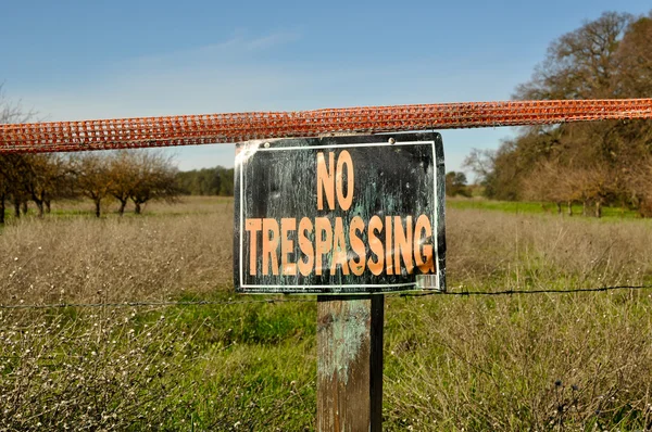 Geen trespassing rural — Stockfoto