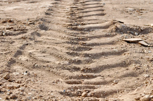 Tire Track in the Dirt — Stock Photo, Image