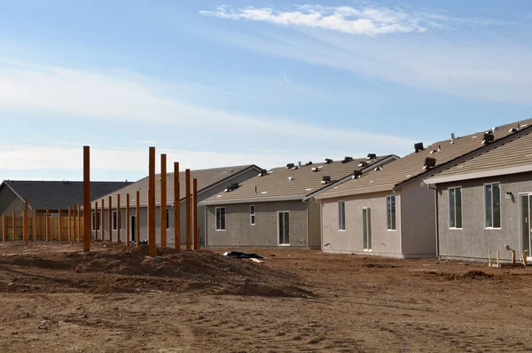 Nieuwe huis achtertuin in aanbouw — Stockfoto