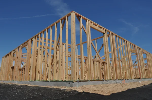 Yeni bir ev inşası yakın çekim — Stok fotoğraf