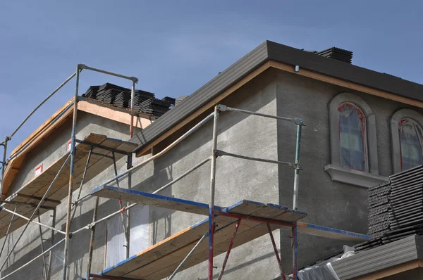 Yeni sıva ev yapım aşamasında — Stok fotoğraf