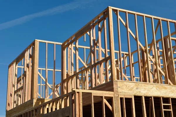 Two Story Home Under Construction — Stock Photo, Image