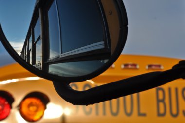 School Bus Mirror Reflection clipart