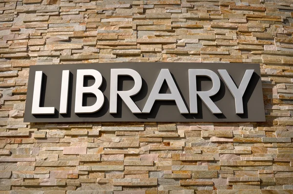 Bibliotheek teken — Stockfoto