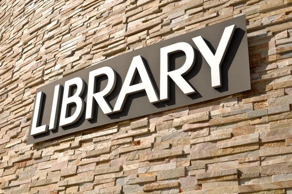Kütüphane işareti — Stok fotoğraf