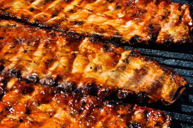 BBQ Pork Ribs on the Grill clipart
