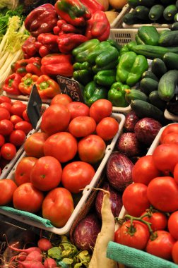 Fresh Produce Tomato For Sale at Market clipart