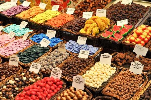 Colorful Candy for Sale in Barcelona Spain — Stock Photo, Image