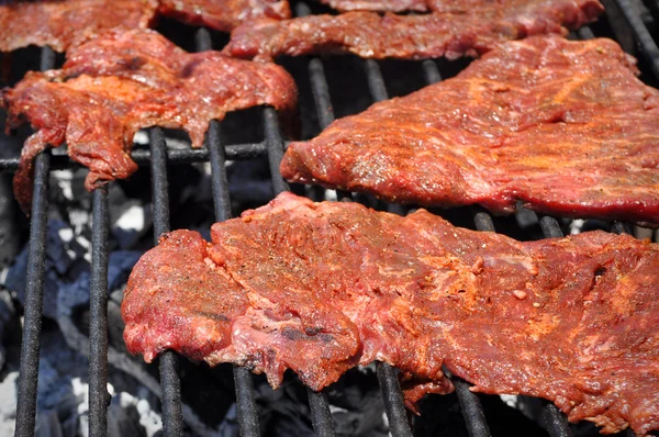 Carne Asada on BBQ — Stock Photo, Image