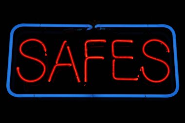 Safes Neon Sign clipart