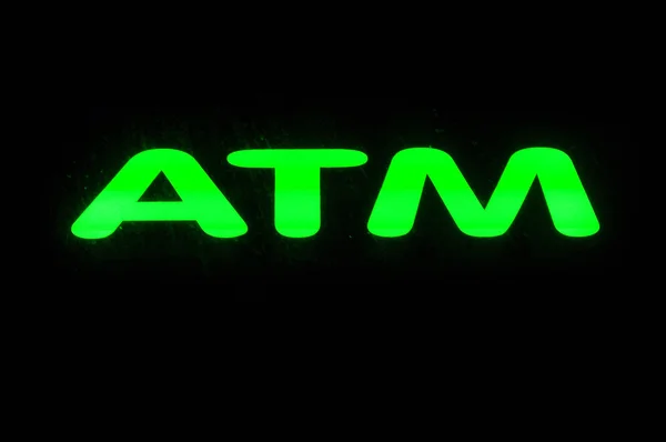 ATM-neon teken — Stockfoto