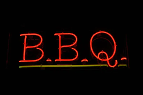 BBQ Barbecue Neon Sign — Stock Photo, Image