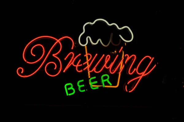 Cerveza cerveza Neon Sign — Foto de Stock