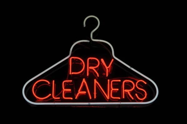 Dry Cleaner Hanger Sign — Stock Photo, Image