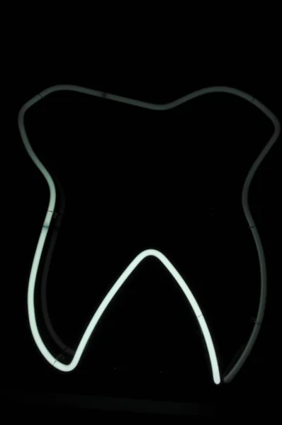 歯のネオンサイン — ストック写真