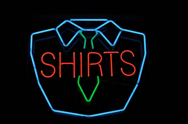 Shirt Neon Sign — Stock Photo, Image