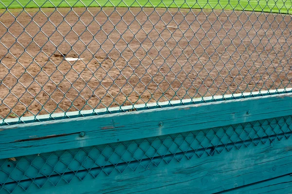 Baseball Diamond View through Chain Link Fence — Stock Photo, Image