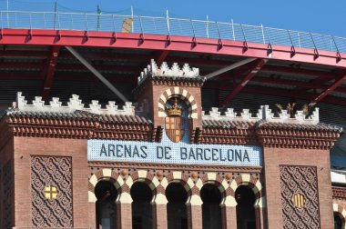 Arenas de Barcelona Bull Fighting Spain clipart