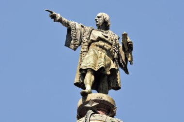 Christopher Columbus Day Statue clipart