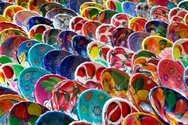 Colorful Mayan Bowls for Sale clipart