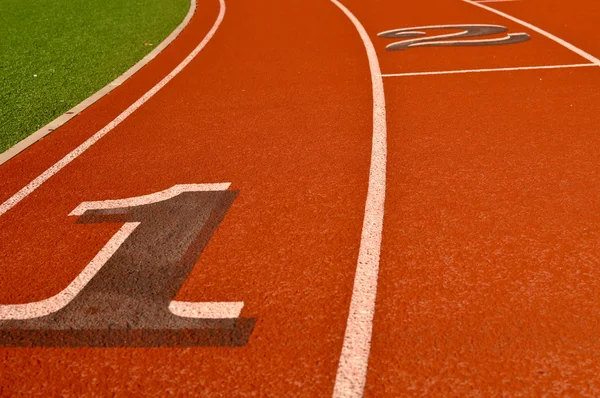 Running Track to Get Ahead in Business — Stock Photo, Image