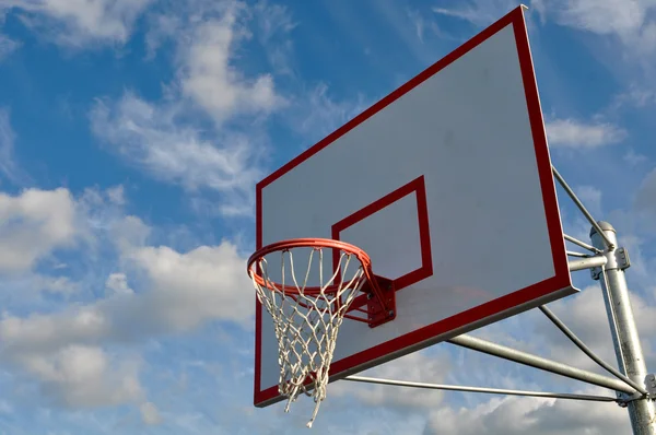 Outdoor Basketball Hoop Close Up — Stock Photo, Image