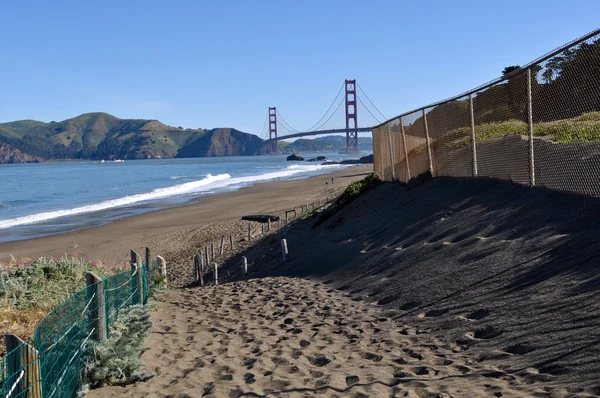サンフランシスコ ゴールデン ゲート ブリッジ ベイカービーチ — ストック写真