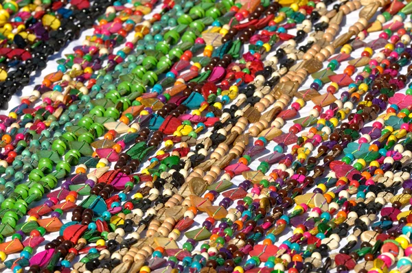 Collana di perline di legno — Foto Stock