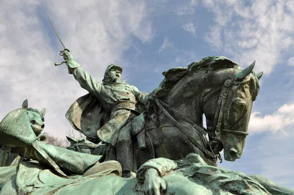 Inbördeskriget soldat staty — Stockfoto