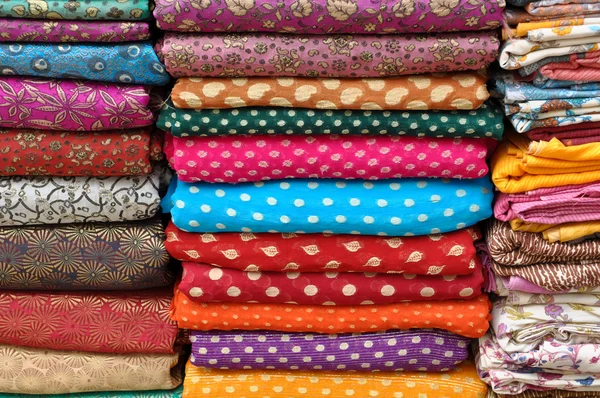 Tessuto indiano colorato — Foto Stock