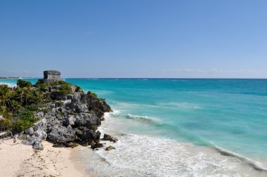 tulum Meksika kıyı Maya harabe