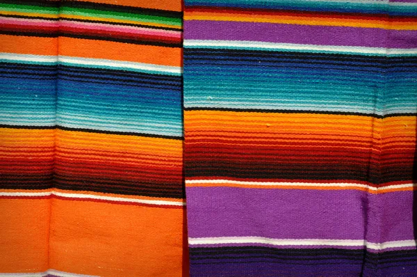 Mayan Mexican Colorful Blankets — Stock Photo, Image