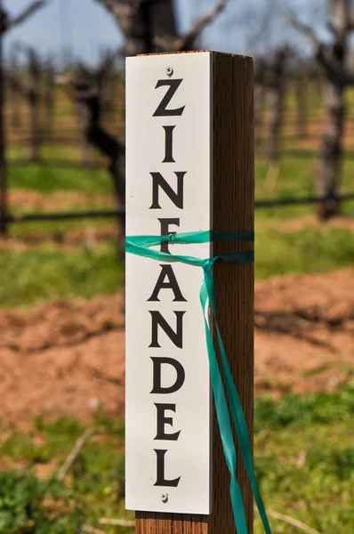 Zinfandel víno značka — Stock fotografie