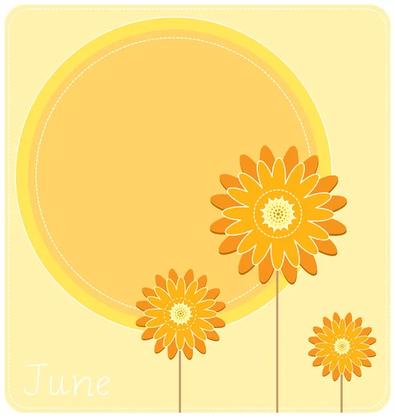 Juni kalender bakgrund — Stock vektor