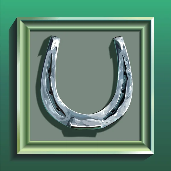 Framed horseshoe — Stock Vector