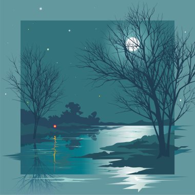 Moonlit Night clipart