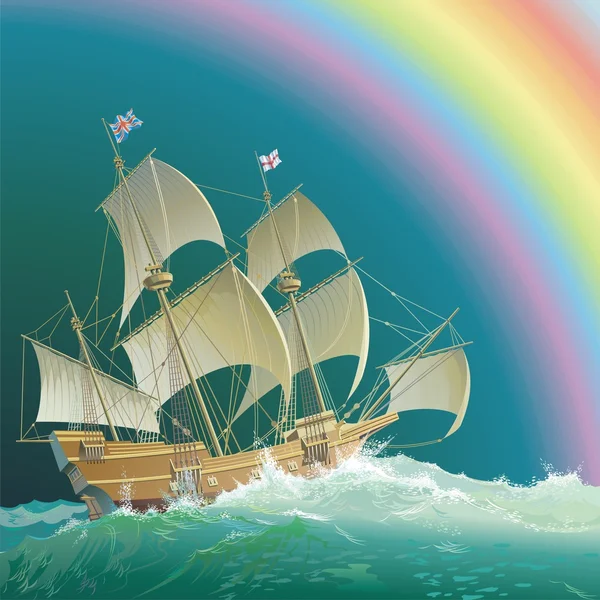 Galleon Mayflower Stock Illustration