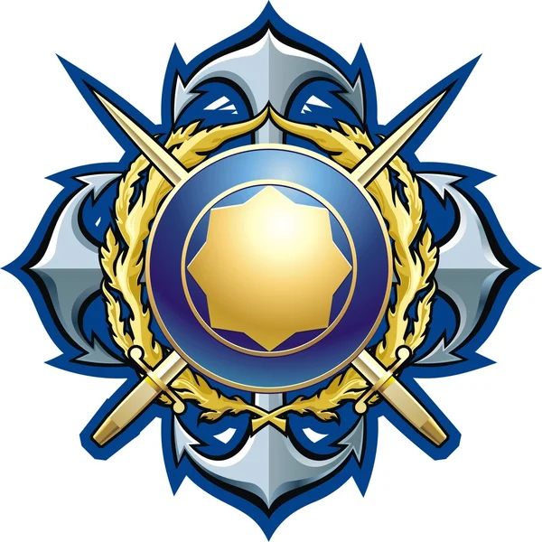 Marine stijl badge — Stockvector