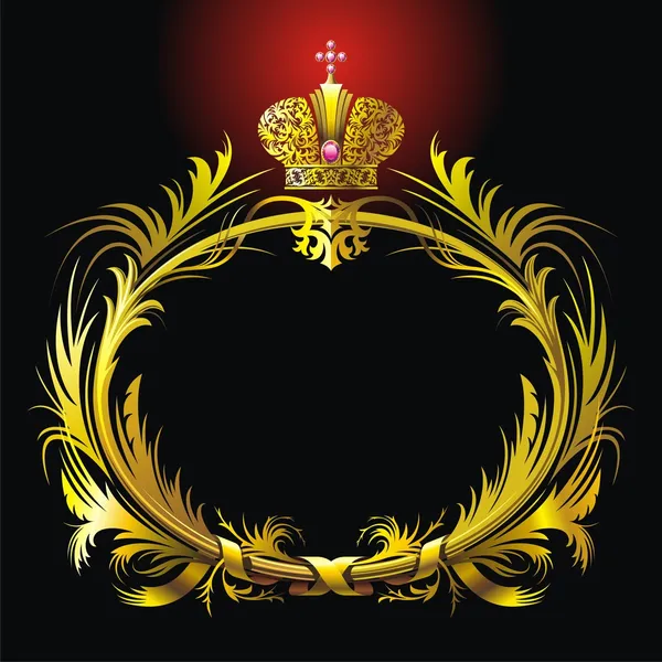 Vignette et couronne — Image vectorielle