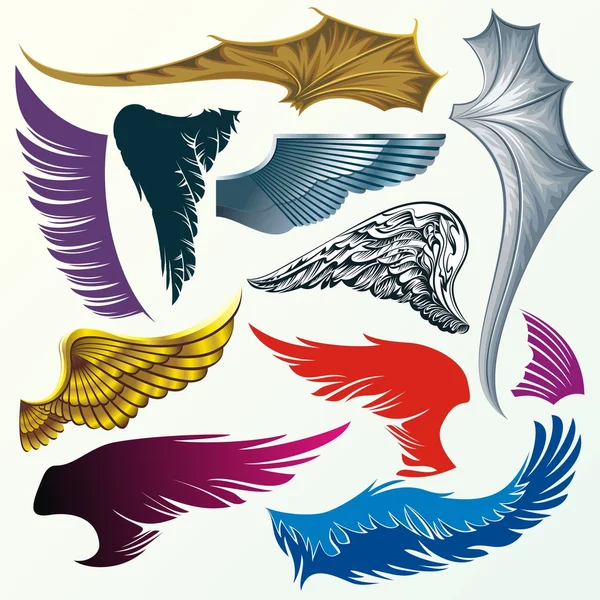 stock vector Various version of wings