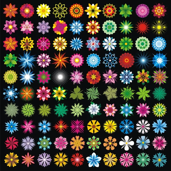 100 цветов Стоковый вектор